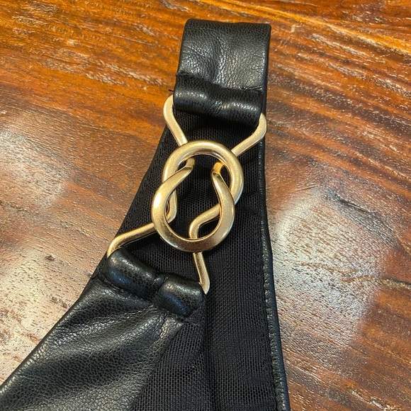 Michael Costello x REVOLVE Kofi Bodysuit Faux Leather and Mesh Size M - Picture 8 of 13